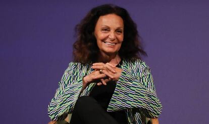 La dise&ntilde;adora  Diane Von F&uuml;rstenberg, en unas conferencias en Nueva York el pasado septiembre.