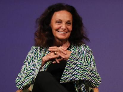 La dise&ntilde;adora  Diane Von F&uuml;rstenberg, en unas conferencias en Nueva York el pasado septiembre.