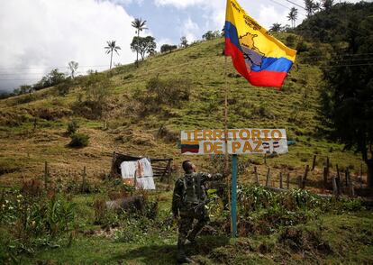 Integrante de las disidencias en Tacueyo, Colombia