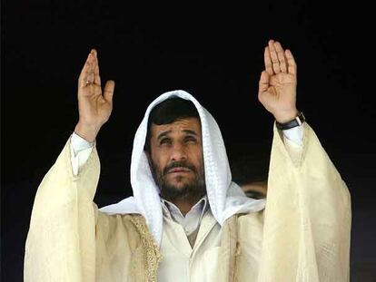 El presidente iraní, Mahmud Ahmadineyad, durante un acto público a principios de enero en la ciudad de Ahvaz, en el suroeste de Irán.