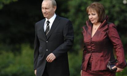 Vladimir Putin y su exmujer Lyudmila Putina.