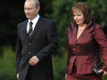 Vladimir Putin y su exmujer Lyudmila Putina.