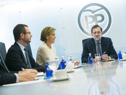 Reuni&oacute; del comit&egrave; executiu del PP, aquest dilluns.