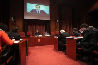 Ferran Soriano, en la seva compareixença per videoconferència.