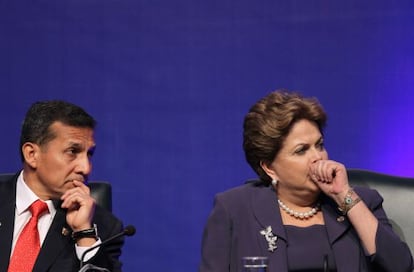 Rousseff e Humala em Lima, em foro empresarial na segunda-feira