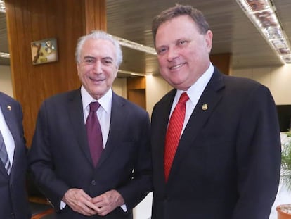 Michel Temer e o senador Blairo Maggi, o "rei da soja".