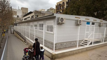 Una escuela en módulos prefabricados, en una imagen de archivo.