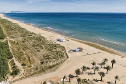 La playa de L'Ahuir, en Gandia.