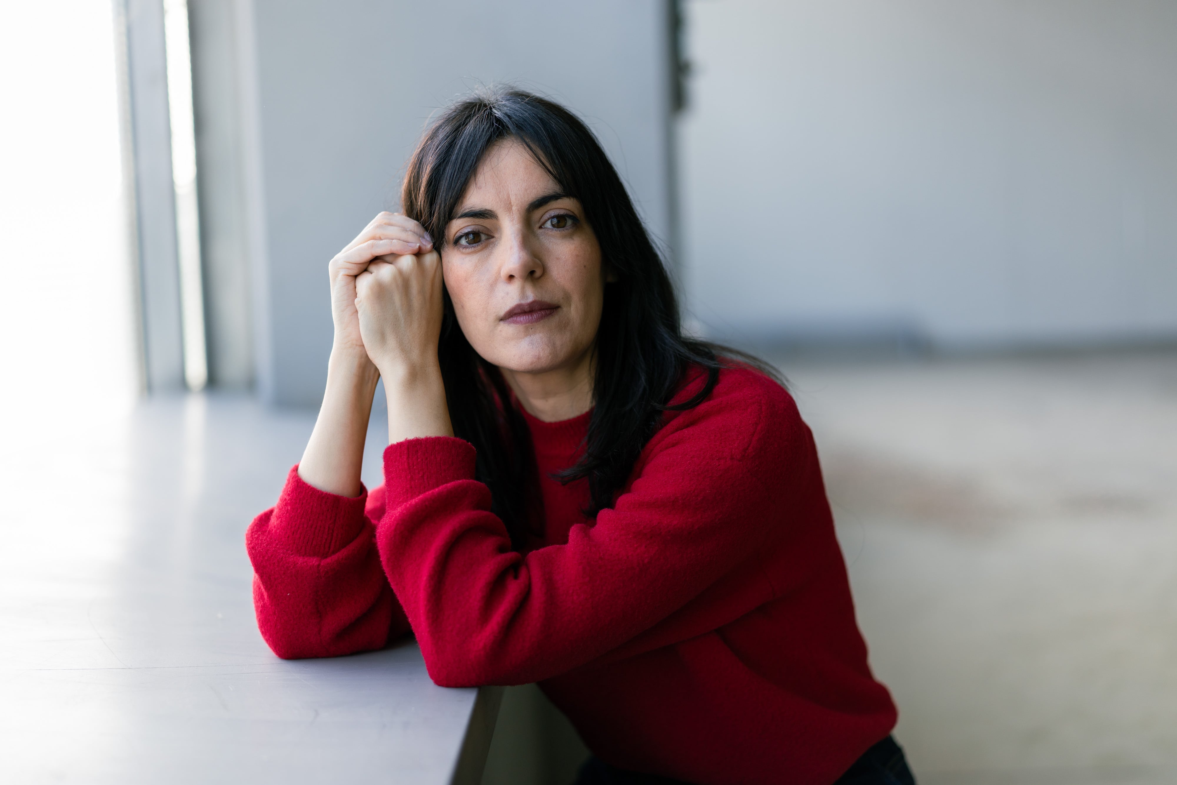 La actriz Beatriz Arjona en la redacción de EL PAÍS (Madrid).