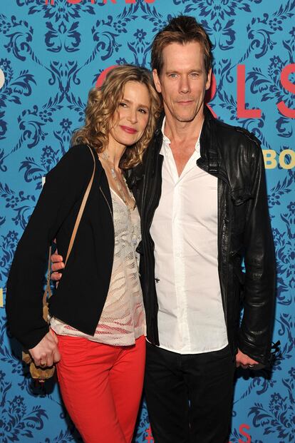 Y posaron cual tortolitos Kyra Sedwick y Kevin Bacon.