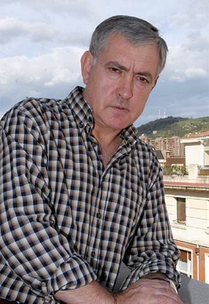 José Elorrieta, en la terraza de la sede de ELA en Bilbao.