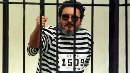 Abimael Guzmán, en prisión tras su captura en septiembre de 1992.