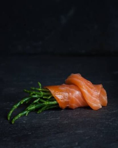 Uno de los platos de salmón de Burren Smokehouse, en la localidad de Lisdoonvarna.