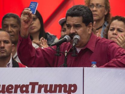 Nicolás Maduro nesta segunda-feira em Caracas.