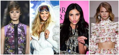 De izquierda a derecha: las modelos Julia Belyakova, Kate Grigorieva, Irina Sharipova y Dasha Khlystun.