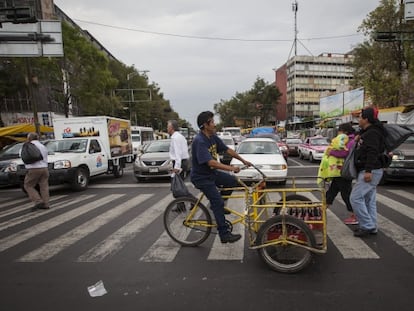 Un paso de peatones en México DF.