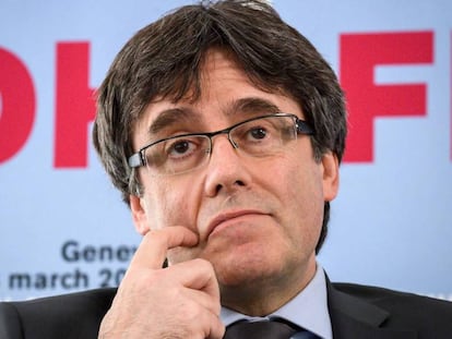 Carles Puigdemont, a Ginebra.