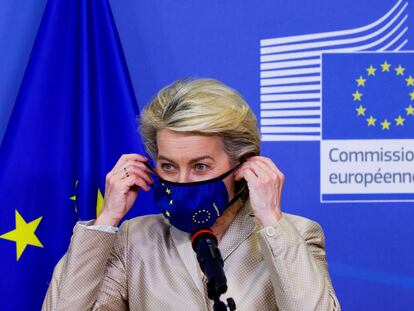 La presidenta de la Comision Europea, Ursula von der Leyen, en Bruselas el pasado 13 de julio.