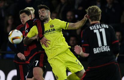 Chicharito no pudo marcar ante el Villarreal.