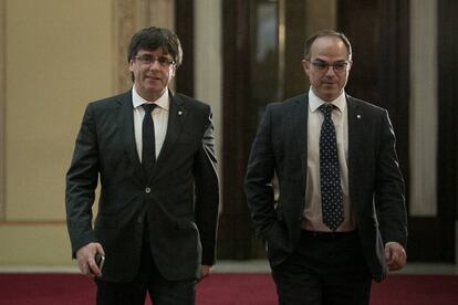 Carles Puigdemont i Jordi Turull.