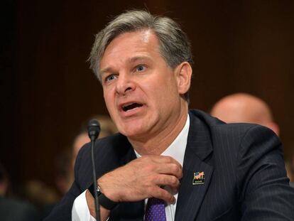 Christopher Wray, este miércoles en el Comité Judicial del Senado