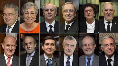 Los rostros de los nuevos componentes del Tribunal Constitucional.