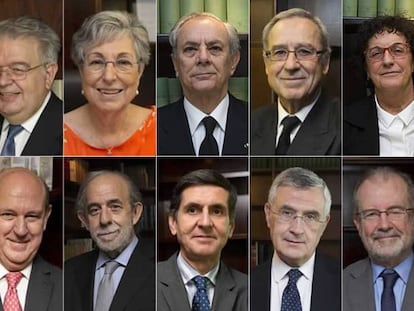 Los rostros de los nuevos componentes del Tribunal Constitucional.