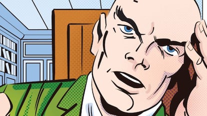 El Profesor X, conocido por sus poderes mentales, según lo ideó Jack Kirby