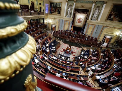 Vista del hemiciclo del Congreso de los Diputados.