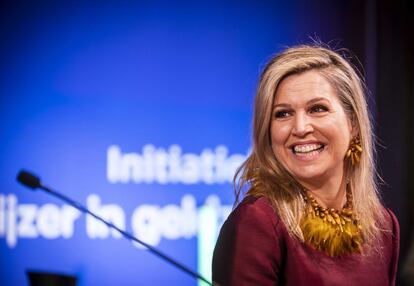 La reina Máxima de Holanda asistió el pasado 22 de marzo a la inauguración de la 'Semana del Dinero' como presidenta de honor de Money Wise, en La Haya.