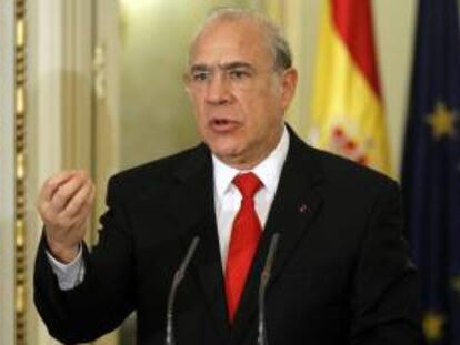 El secretario general de la OCDE, Ángel Gurría, durante su intervención en el acto de presentación del informe realizado por la OCDE sobre las medidas impulsadas por la Comisión para la Reforma de las Administraciones Públicas (CORA). EFE/Archivo