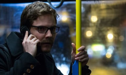 El actor Daniel Br&uuml;hl, en un fotograma de &#039;El quinto poder&#039;. 