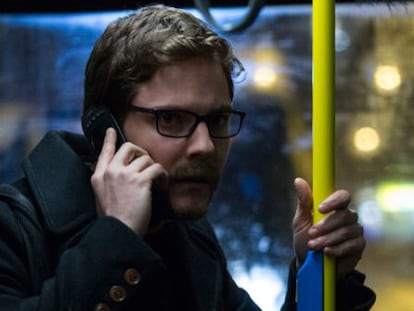 El actor Daniel Br&uuml;hl, en un fotograma de &#039;El quinto poder&#039;. 