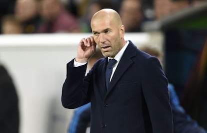 Zidane, durante el partido en Alemania.