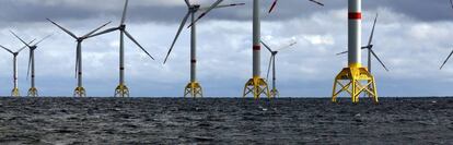 Aerogeneradores marinos de Iberdrola en el Mar Báltico.