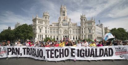 Manifestación contra la precariedad en mayo pasado en Madrid.