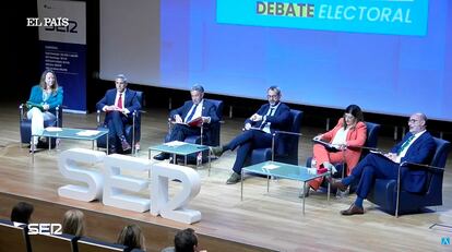 Los candidatos a la presidencia de Cantabria, este miércoles.