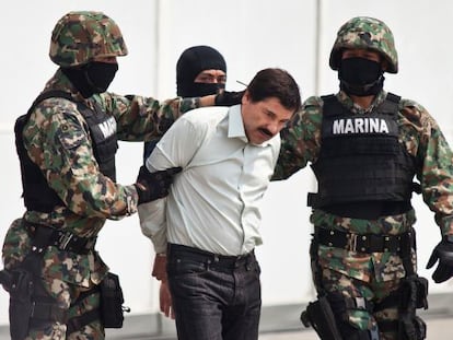 El Chapo Guzmán, durant la seva detenció el febrer del 2014.