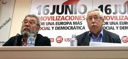 Los secretarios generales de CCOO y UGT