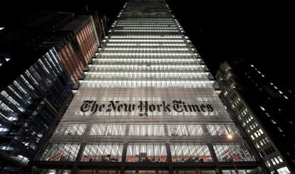 Vista del edificio sede del New York Times en Nueva York (EEUU).