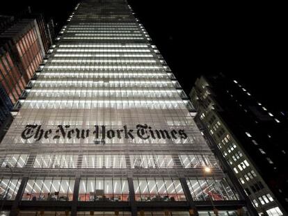 Vista del edificio sede del New York Times en Nueva York (EEUU). 
