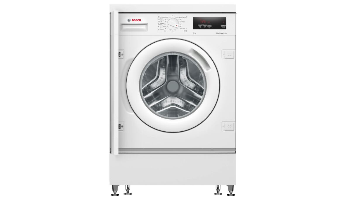Lavadora integrable con 8 kg de capacidad Serie 6, de Bosch.