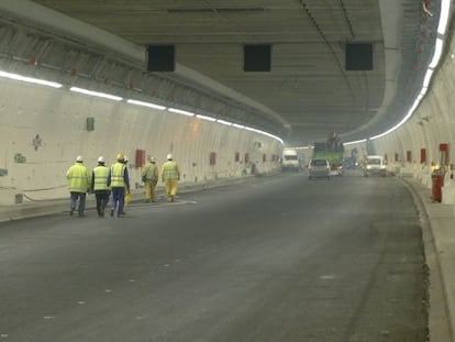 T&uacute;nel de la madrile&ntilde;a M-30 durante su fase de construcci&oacute;n.