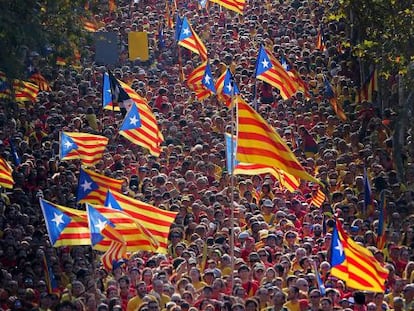 Imagen de una celebración de la Diada en Barcelona.
