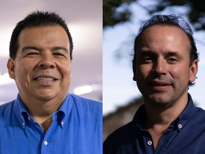 Roberto Ortíz y Alejandro Eder, candidatos a la alcaldía de Cali (Valle del Cauca).