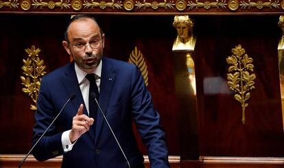 El primer ministro de Francia, Edouard Philippe, en una intervención en la Asamblea Nacional el pasado martes.