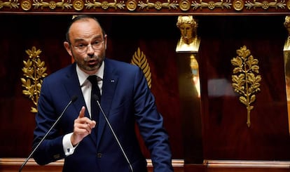 El primer ministro de Francia, Edouard Philippe, en una intervención en la Asamblea Nacional el pasado martes.