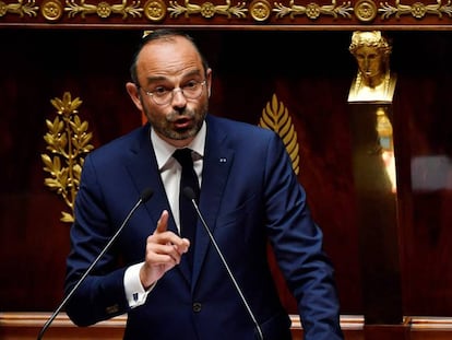 El primer ministro de Francia, Edouard Philippe, en una intervención en la Asamblea Nacional el pasado martes.