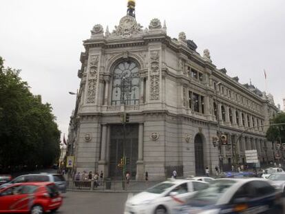 Fachada del Banco de España en la plaza Cibeles de Madrid.
