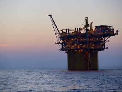 Plataforma petrolífera de Repsol, en el Golfo de México.